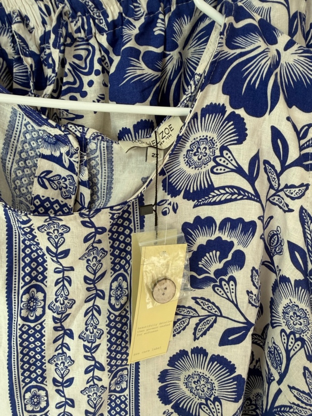 RACHEL ZOE 2 Piece Blue Floral  Pants and Tank Top Set Size 2X - Picture 4 of 12